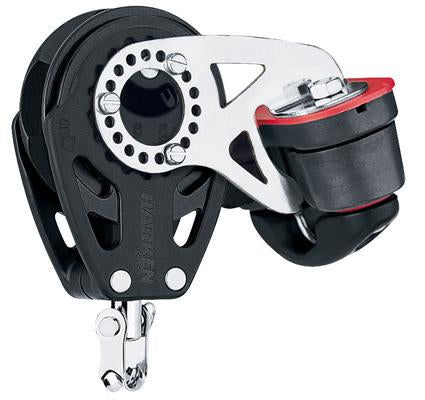 Harken 57mm Single Swivel Carbo Ratchet Block w/ Cam Cleat