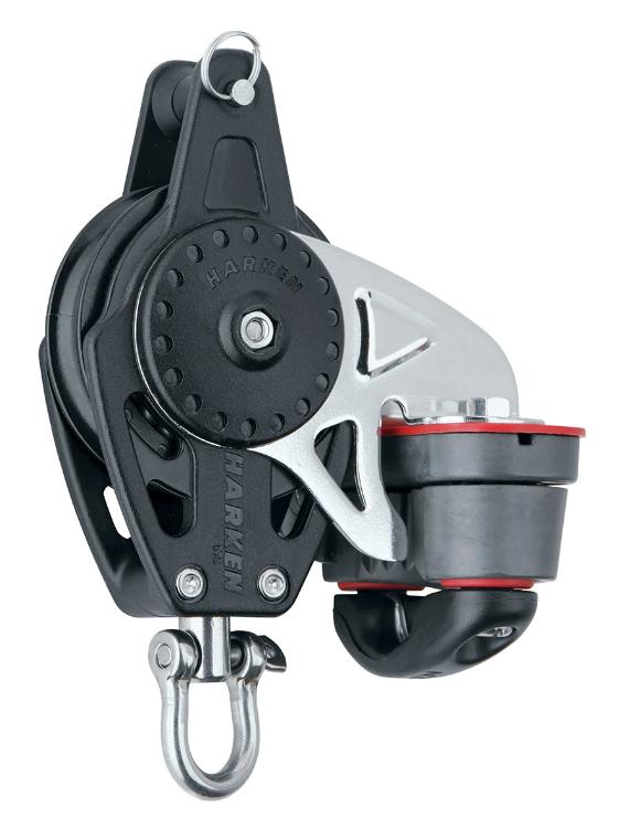 Harken 57mm Single Carbo Block w/ Cam Cleat & Becket