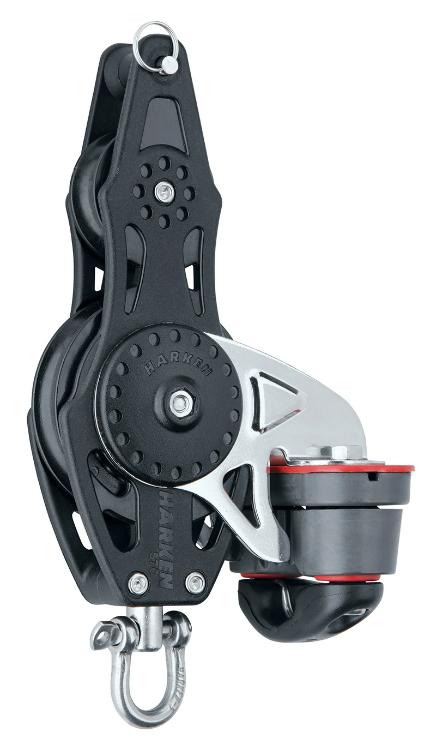 Harken 57mm Carbo Fiddle Block w/ Cam Cleat & Becket