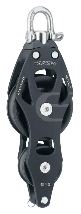 Harken 45mm Aluminum Element Fiddle Block w/ Swivel & Becket