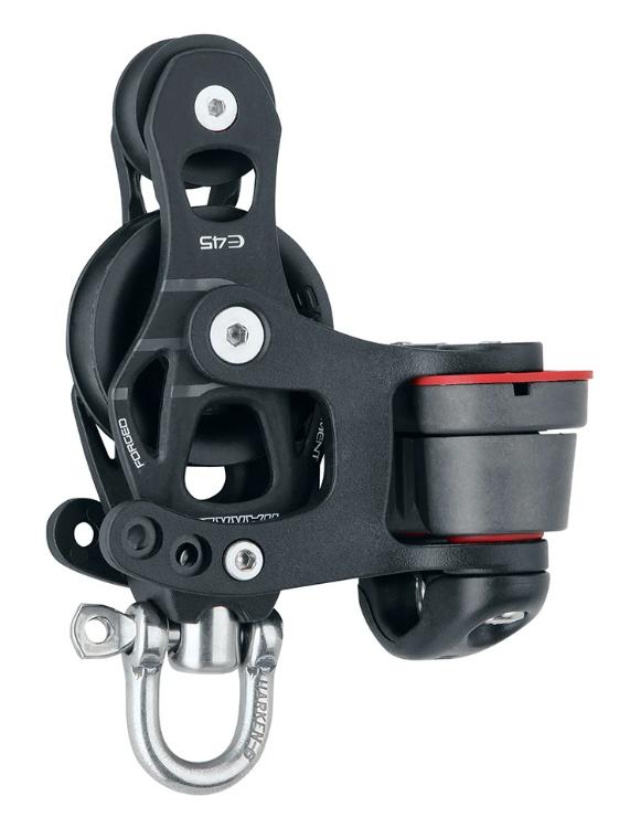 Harken 45mm Aluminum Element Fiddle Block w/ Swivel & Cam Cleat