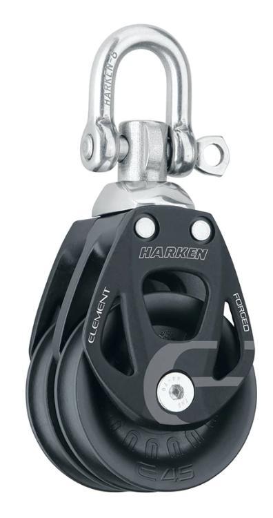 Harken 45mm Aluminum Element Double Block w/ Swivel