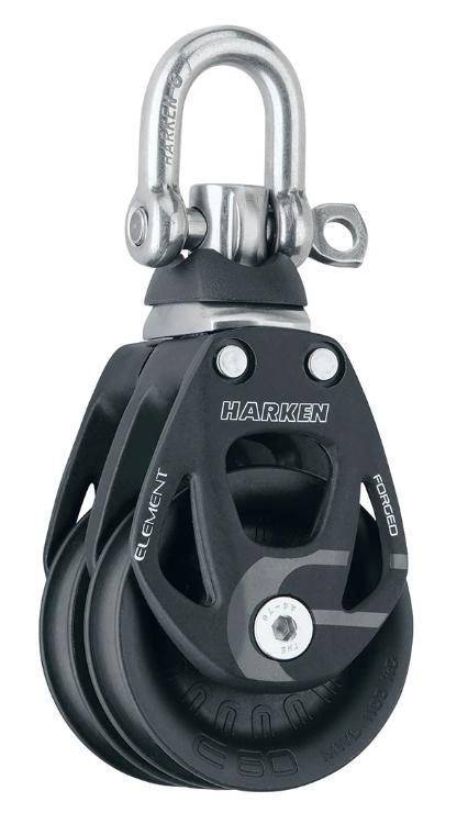 Harken 60mm Aluminum Element Double Block w/ Swivel