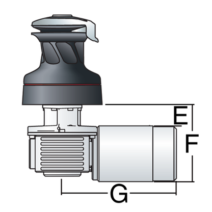 Harken #40 2 Speed Electric Self-Tailing Radial Winch - Aluminum