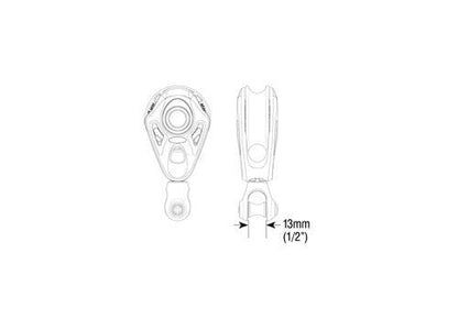 Ronstan 45mm Single/Swivel Halyard Core Block