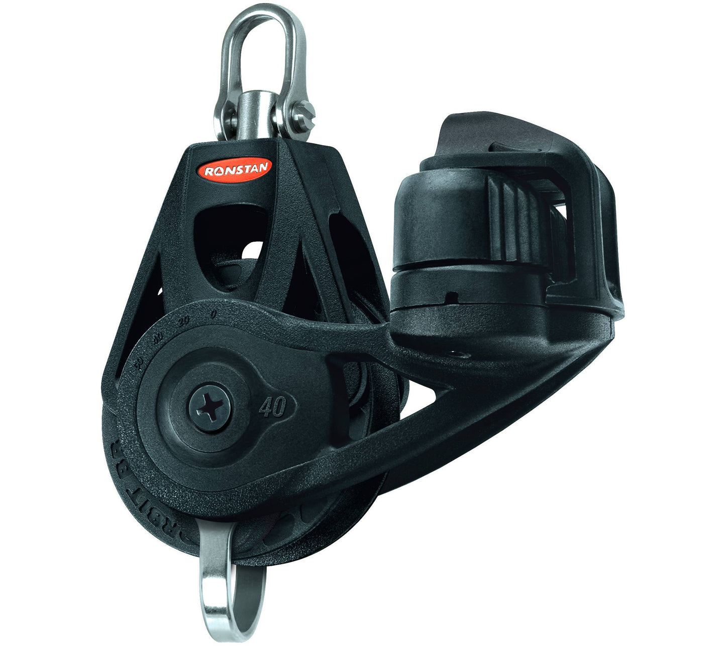 Ronstan Orbit Series 40 Single Becket Block w/ Swivel Head & Cleat