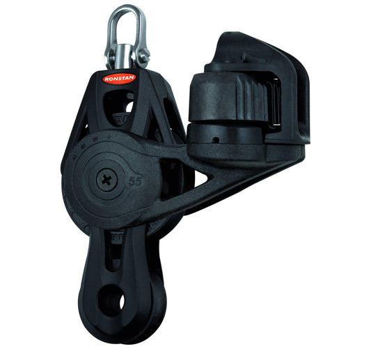 Ronstan Orbit Series 55 Fiddle Becket Block w/ Cleat & Swivel Head