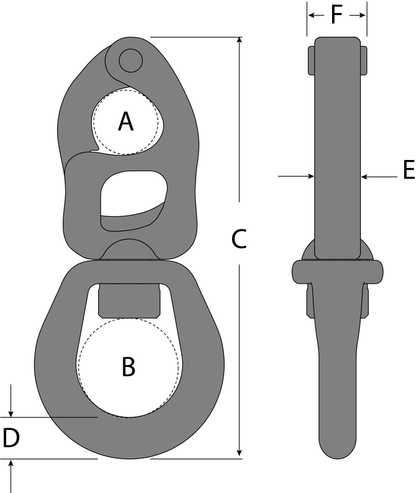 Tylaska 12" T50 Large Bail Snap Shackle