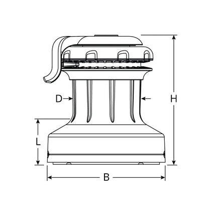 Ronstan 40QT Orbit Winch with Quick Trim, 2 Speed