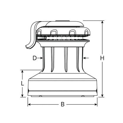 Ronstan 45QT Orbit Winch with Quick Trim, 2 Speed